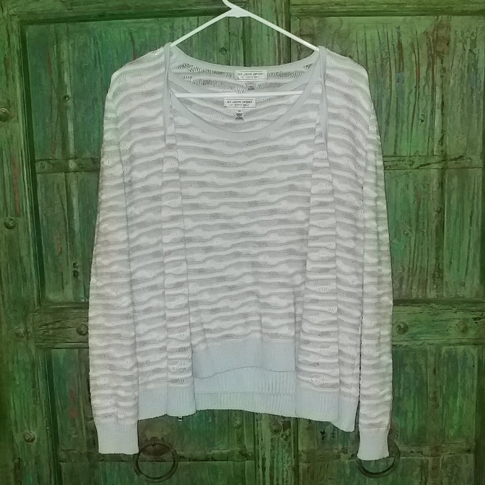 2 Piece - St. John Cardigan and Top - Matching Set